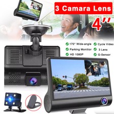 4" In  HD 1080P Car Camera Recorder Dual Front and Rear Dash Cam Night Vision UK