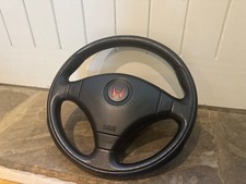 Genuine black leather Momo steering wheel w/ SRS bag, Honda Integra Type R DC2
