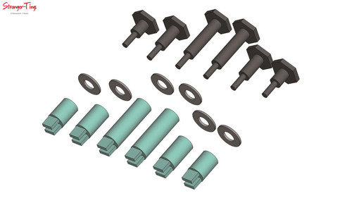Piko crank bolt set - crank, black