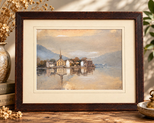 Vintage original art framed - art,,