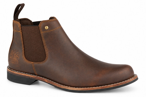 Mens leather ankle boots - leather, brown