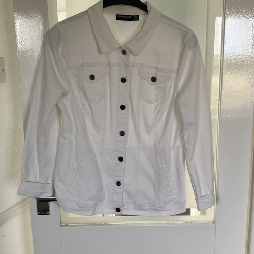 White denim jacket - white, women