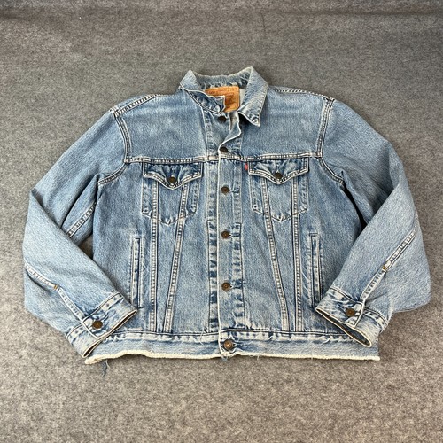 Vintage levis denim trucker - denim,