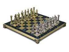 Metal Chess Set Sapphire Blue