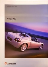 Vauxhall VX220 Highlights Brochure 2000