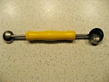 Vintage Yellow Wood Handle Two