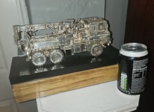 Large White Metal Model Of A Army Truck