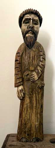 Vintage carved wooden treen - carved,