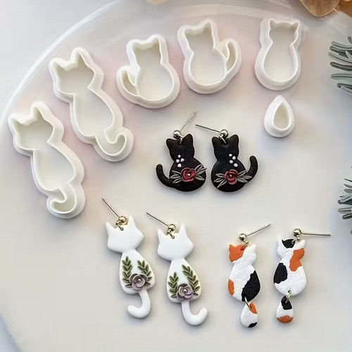 Cute cat polymer clay - cute,