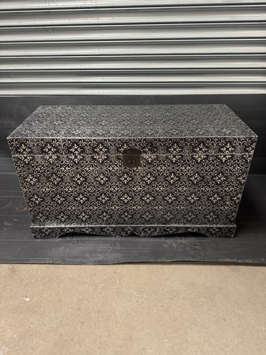 Solid wood metal storage chest - wood,