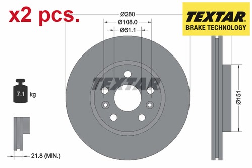Pcs front brake disc set - disc,