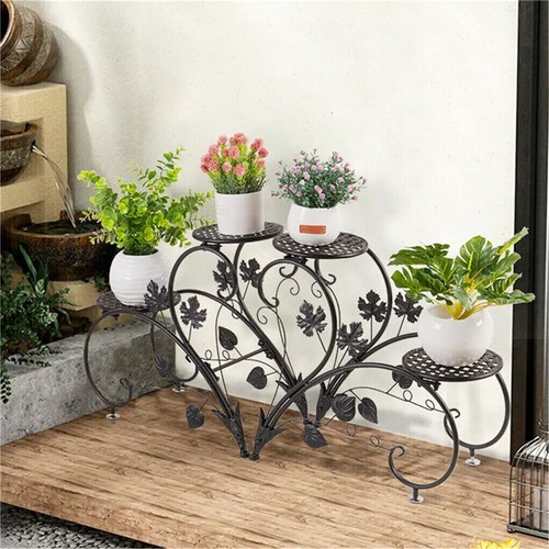 Rustic metal plant stand - metal,