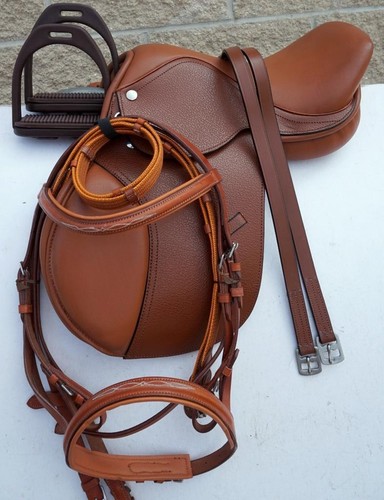 Tan wide pony english - 14",