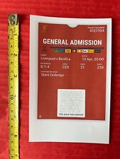 Ticket - Liverpool v Benfica 21/22 European Champions League - from wallet