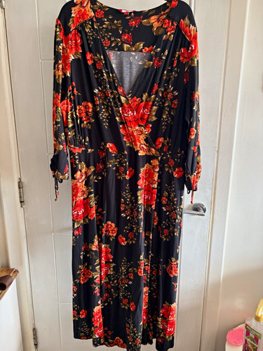 Joe browns black - black/red, floral