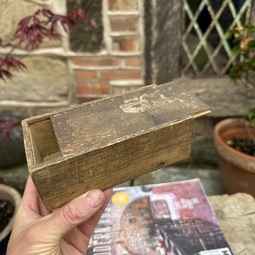 Vintage wooden storage box - storage,