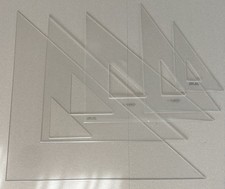 Vintage Perspex Set Squares