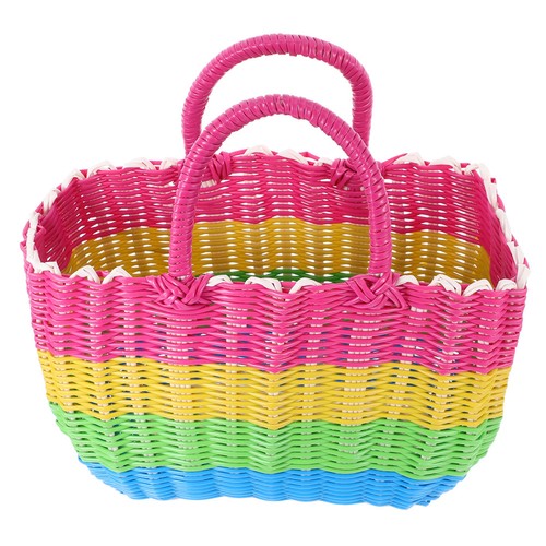 Woven basket with - ,