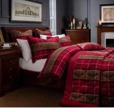 DORMA LIVINGSTON KING SIZE Bedspread /throw  BRUSHED COTTON TARTAN