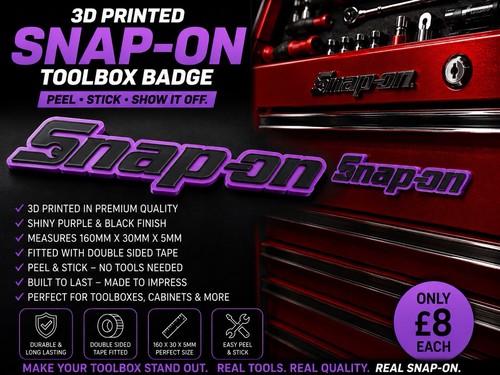 Printed toolbox badge shiny - 3d,