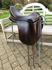 Luc Childeric Dressage Saddle, brown, 17.5", mono flap, perfect condition