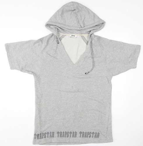 Trapstar grey hooded pullover - grey,