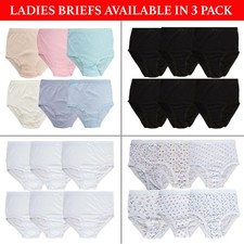 Ladies Briefs Knickers Womens Underwear Full 100% Cotton Comfort Fit Size M-2XL