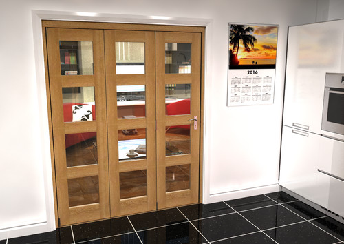 Internal bifold doors oak - doors,