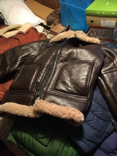 Gents fur lined leather - , jacket