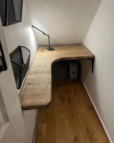 Reclaimed wood desk top - reclaimed, l