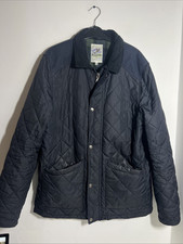 John Partridge Country Clothing Outerwear Quilted Navy Jacket - Size Medium