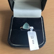 925 Silver Aquaprase Ring Size