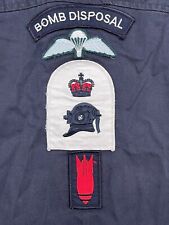 Royal Navy Surplus Issue Bomb Disposal Embroidered Insignia Patch, Wings, Ensign