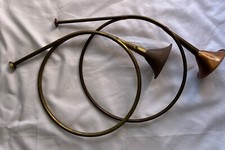 2 Vintage Brass French Hunting