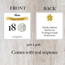 Personalised Lucky Sixpence