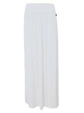 WOMEN PLEATED FOLD OVER HIGH WAIST GYPSY SKIRT LADIES LONG MAXI JERSEY UK 8-26