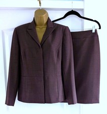 Principles Petite Vintage Purple 2 Piece Skirt Suit Work Office Formal Size 12