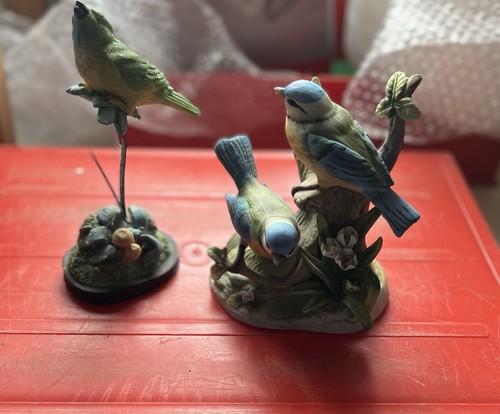 Vintage blue tits and - tits, green