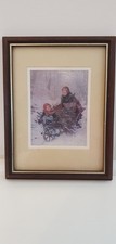 St Michael @ M&S -Vintage Small Framed Picture Print-Bringing Home The Firewood