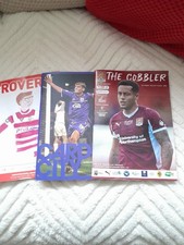 Bradford City away programmes v Doncaster, Cardiff and Northampton.