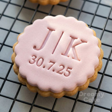 Custom Initials & Date Cookie