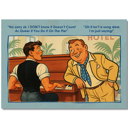 Gay postcard inspired - , by