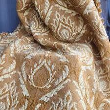 Heavy Weight Vintage Bedspread Blanket Mustard Yellow 200cm×240cm 