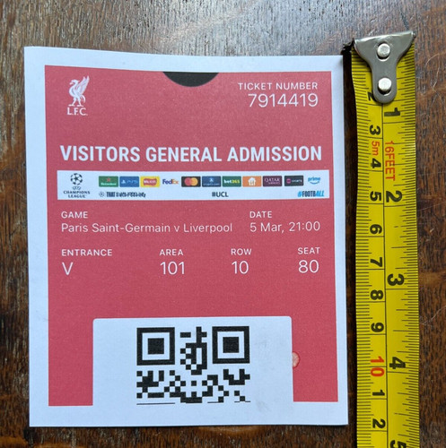 Ticket psg paris saint germain - ticket,