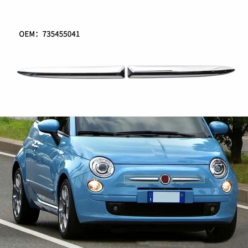Pair chrome front - bumper, upper