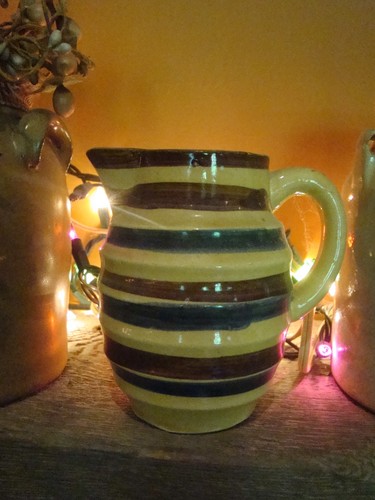 Antique banded yellowware - antique,