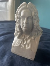 Miniature Vintage Porcelain Bust Of Composer C F Haendel  VGC Stunning Piece