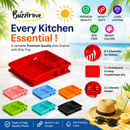 Plastic dish drainer - dish, rack