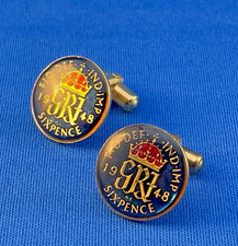 Vintage 1948 Sixpence Enamel