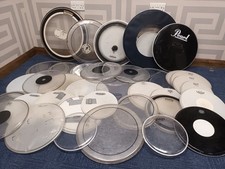 Job Lot Of 40+ Used Drum Heads - Remo, Evans, Premier, Aquarian etc
